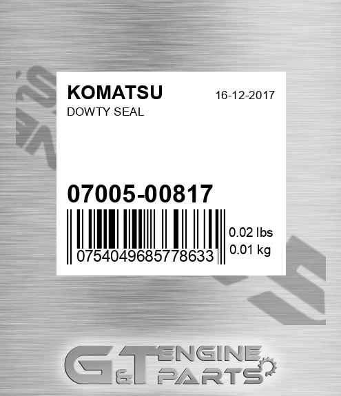 07005-00817 Dowty Seal for KOMATSU