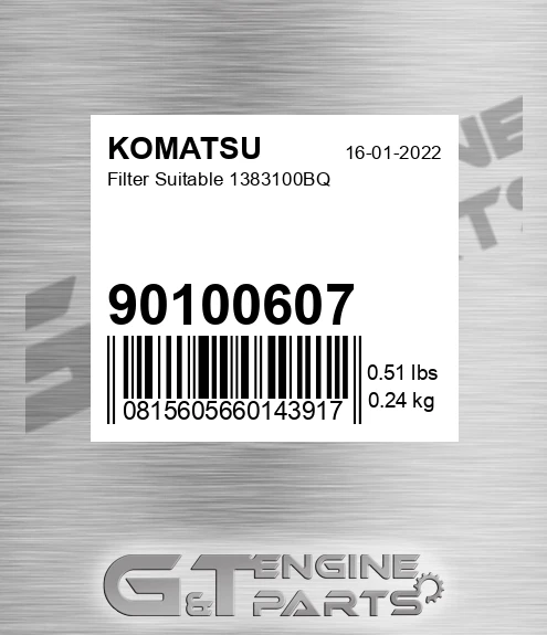 90100607 Filter Suitable 1383100bq for KOMATSU