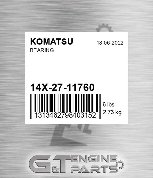 14X-27-11760 Bearing for KOMATSU