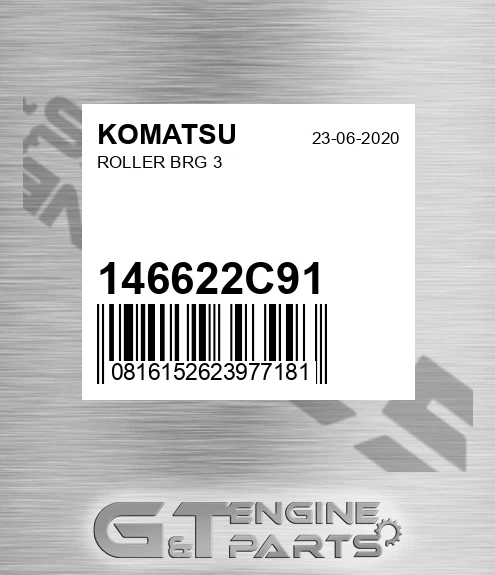 146622C91 Roller Brg 3 for KOMATSU