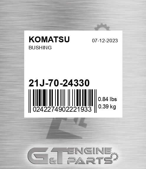 21J-70-24330 Bushing for KOMATSU