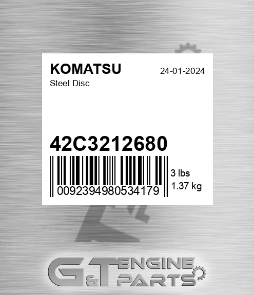 42C3212680 Steel Disc for KOMATSU