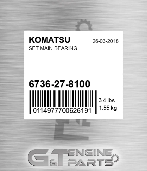 6736-27-8100 Set Main Bearing