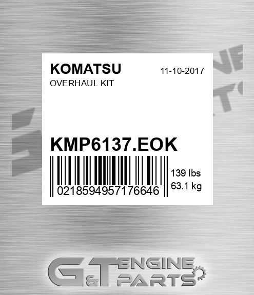 KMP6137.EOK Overhaul Kit for KOMATSU
