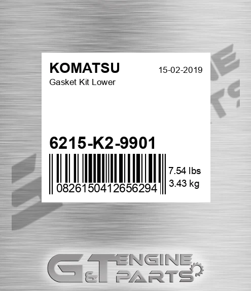 6215-K2-9901 Gasket Kit Lower for KOMATSU
