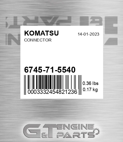 6745-71-5540 Connector for KOMATSU