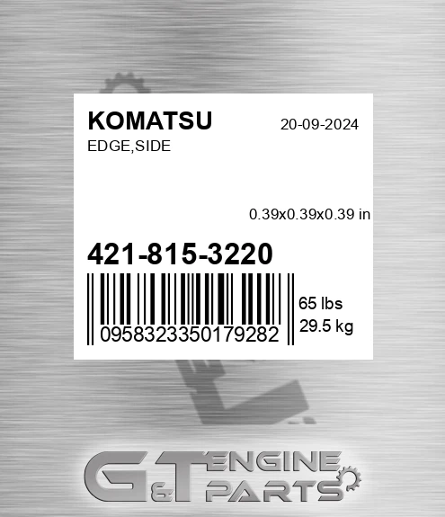 421-815-3220 Edge,side for KOMATSU