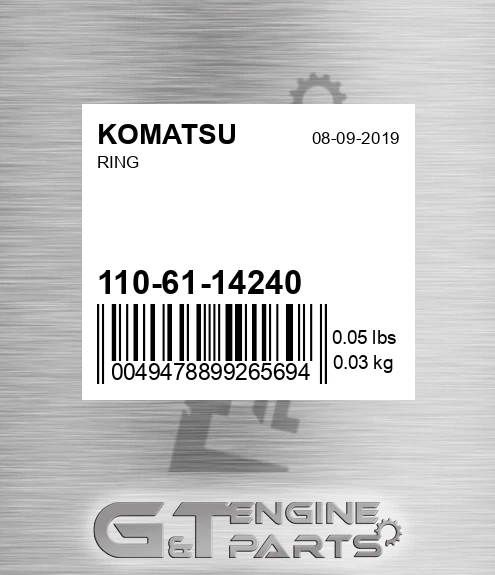 110-61-14240 Ring for KOMATSU