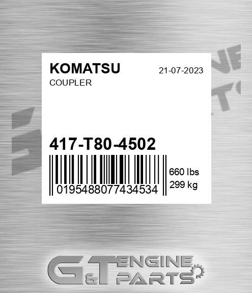 417-T80-4502 Coupler for KOMATSU