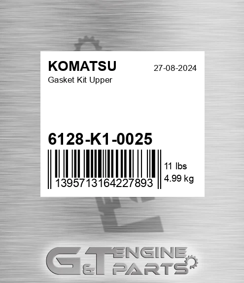 6128-K1-0025 Gasket Kit Upper for KOMATSU