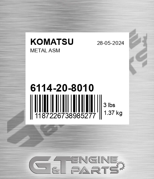 6114-20-8010 Metal Asm for KOMATSU