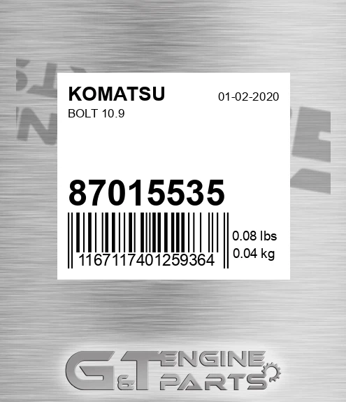 87015535 Bolt 10.9