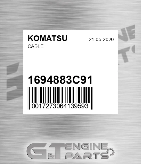 1694883C91 Cable for KOMATSU