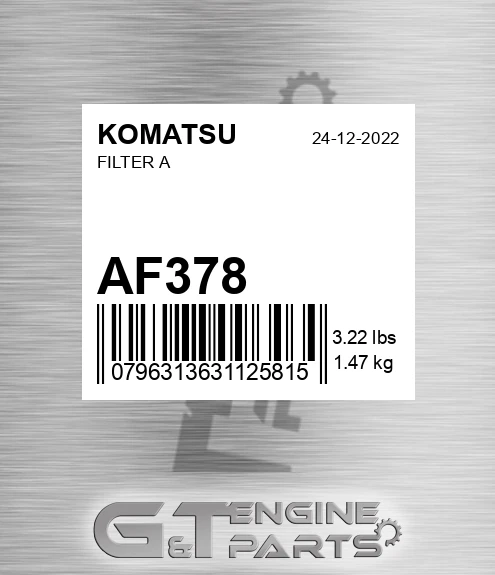 AF378 Filter A