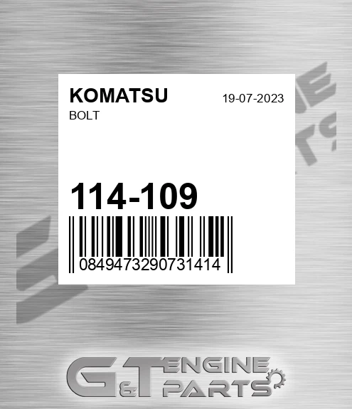 114-109 Bolt for KOMATSU
