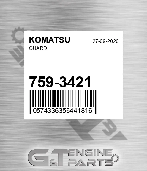 759-3421 Guard for KOMATSU