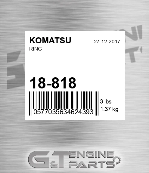 18-818 Ring for KOMATSU