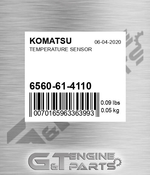 6560-61-4110 Temperature Sensor for KOMATSU