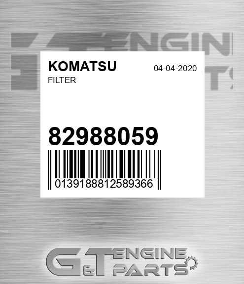 82988059 Filter for KOMATSU