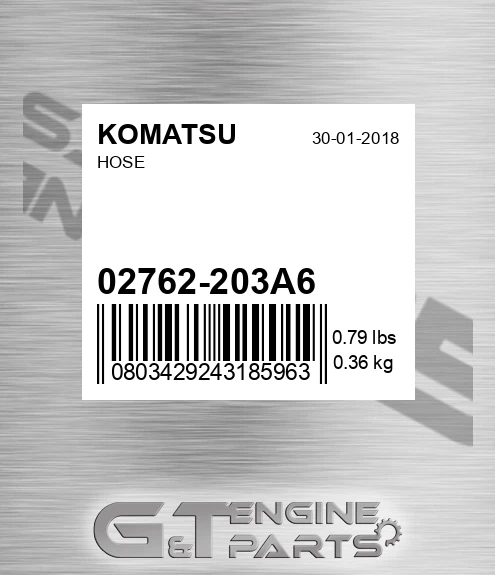 02762-203A6 Hose for KOMATSU