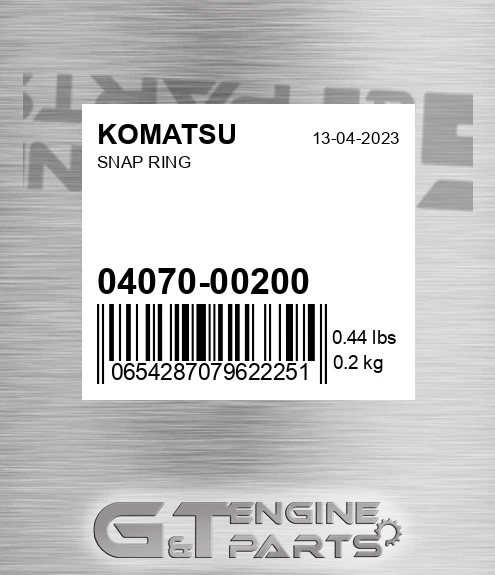 04070-00200 Snap Ring for KOMATSU