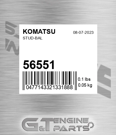 56551 Stud-bal for KOMATSU