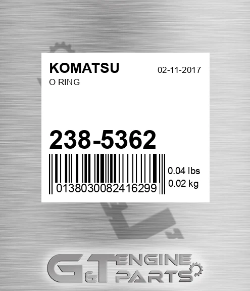 238-5362 O Ring