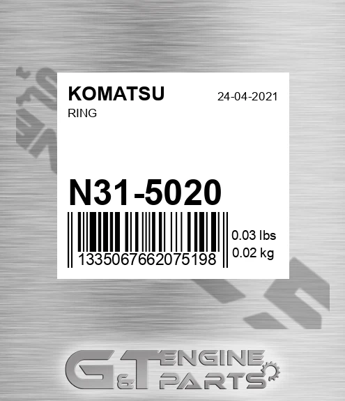 N31-5020 Ring for KOMATSU