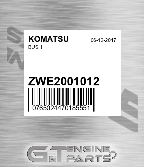ZWE2001012 KOMATSU Bush