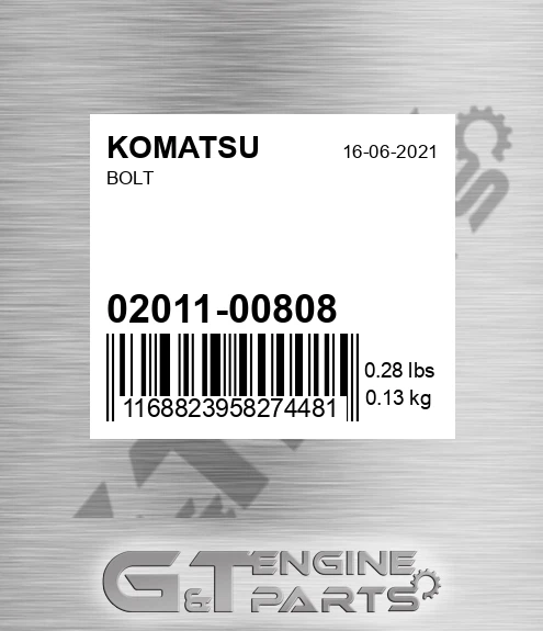 02011-00808 Bolt for KOMATSU