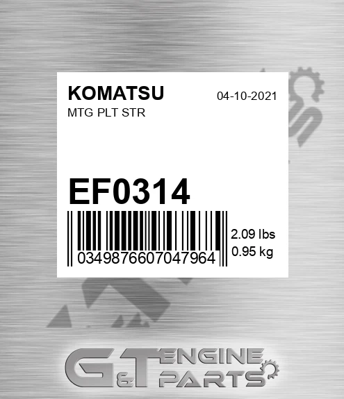 EF0314 KOMATSU Mtg Plt Str