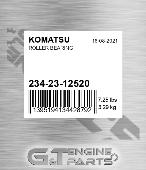 234-23-12520 Roller Bearing for KOMATSU