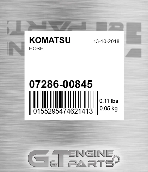 07286-00845 Hose for KOMATSU