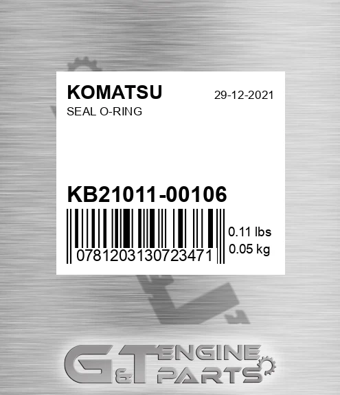 KB21011-00106 Seal O-ring for KOMATSU