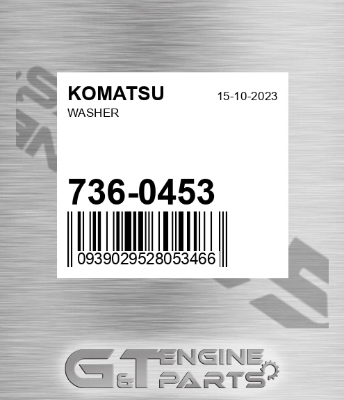 736-0453 Washer for KOMATSU