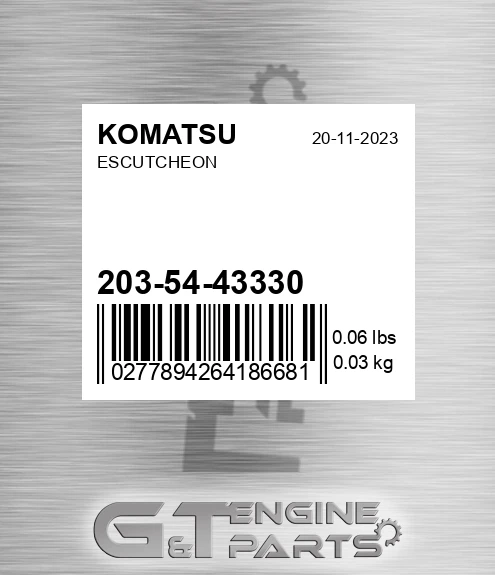 203-54-43330 Escutcheon
