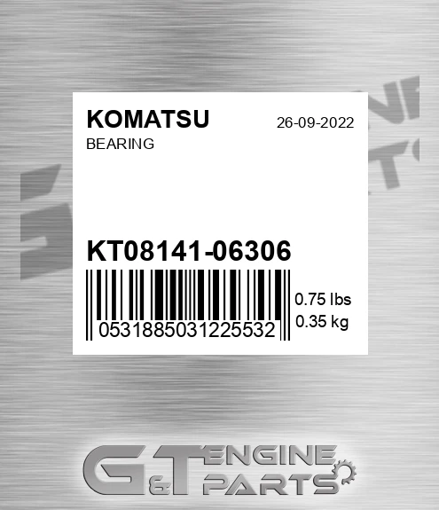 KT08141-06306 Bearing for KOMATSU