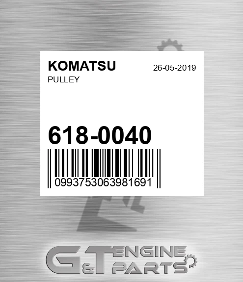 618-0040 Pulley for KOMATSU