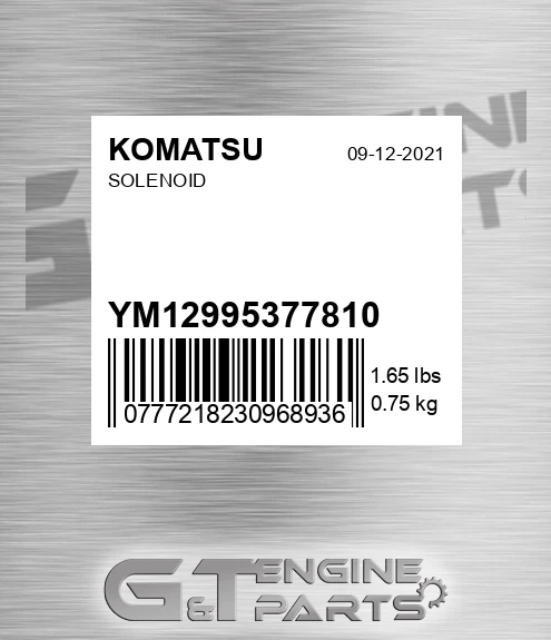 YM12995377810 Solenoid for KOMATSU