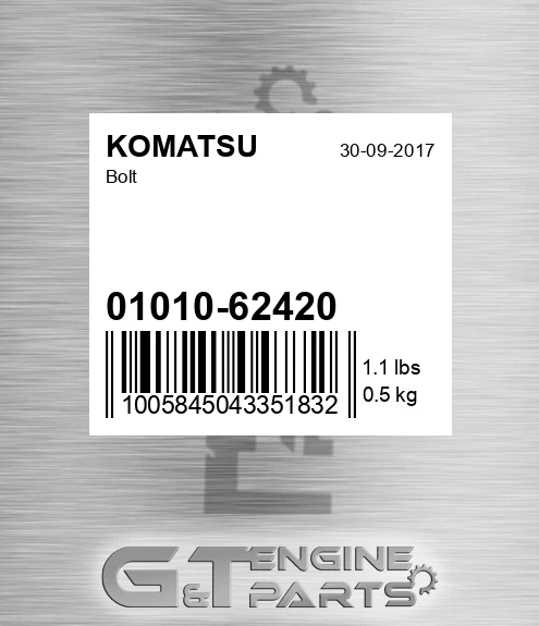 01010-62420 Bolt for KOMATSU
