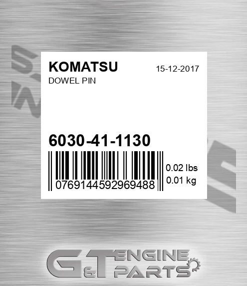 6030-41-1130 Dowel Pin for KOMATSU