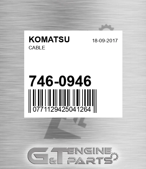 746-0946 Cable for KOMATSU
