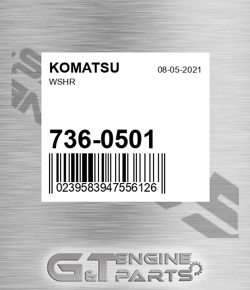 736-0501 Wshr for KOMATSU