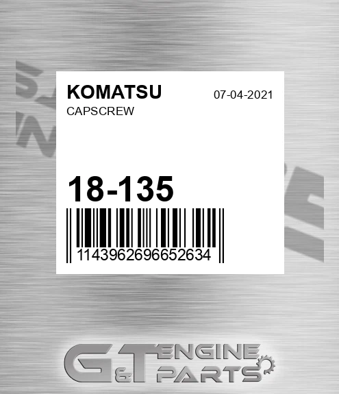18-135 Capscrew for KOMATSU