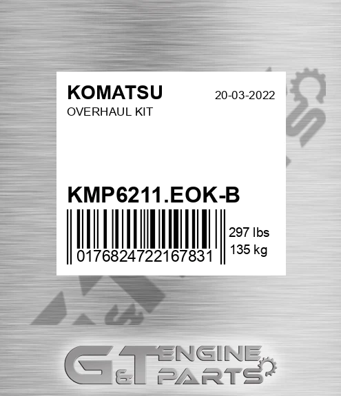 KMP6211.EOK-B Overhaul Kit for KOMATSU