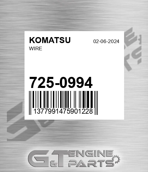 725-0994 Wire for KOMATSU