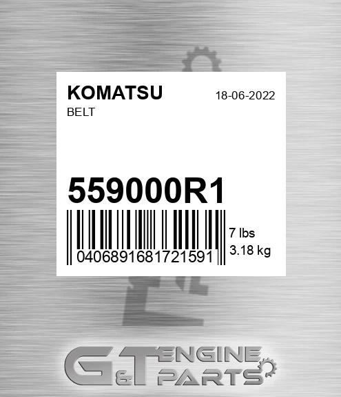 559000R1 Belt for KOMATSU