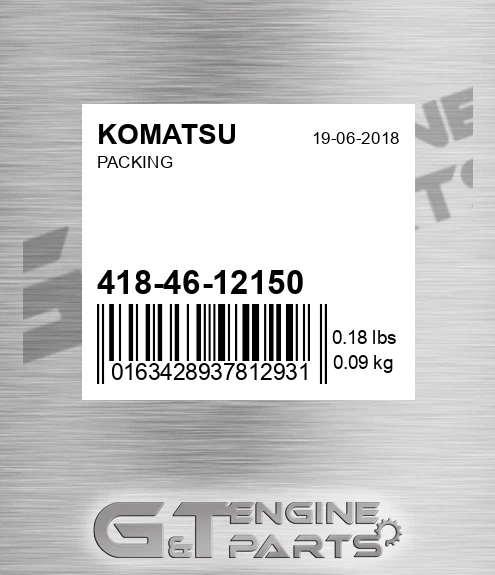 418-46-12150 Packing for KOMATSU