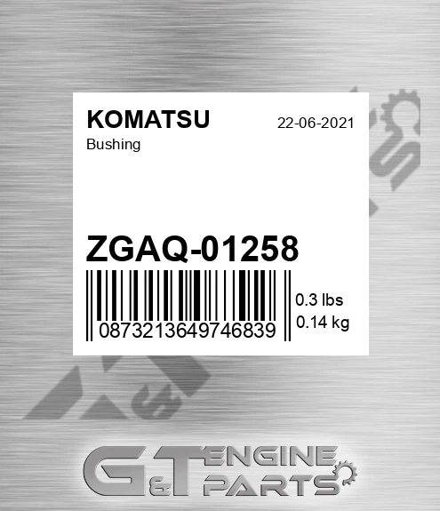ZGAQ-01258 Bushing for KOMATSU