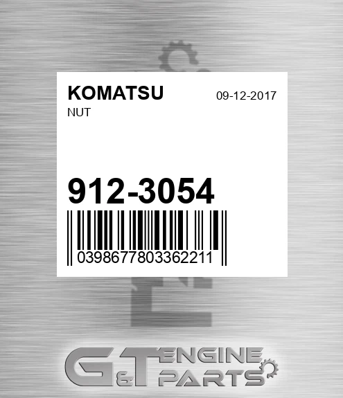 912-3054 Nut for KOMATSU